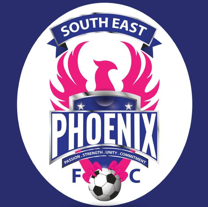 South East Phoenix Football Club's new logo.