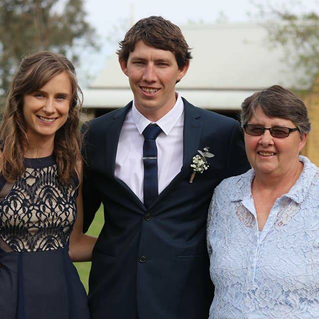 Sam McPaul with wife and mother. Photo: FACEBOOK. 