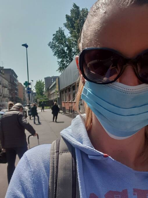LONG WAY FROM HOME: Eurobodalla Shire woman Raquel Brown in Milan during the pandemic. She hopes to be home in December.