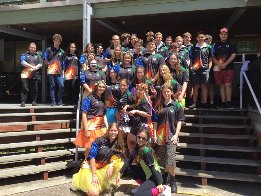 2020 pride: Narooma High School year 11 students, now entering year 12, wear their new shirts during Book Week recently. 