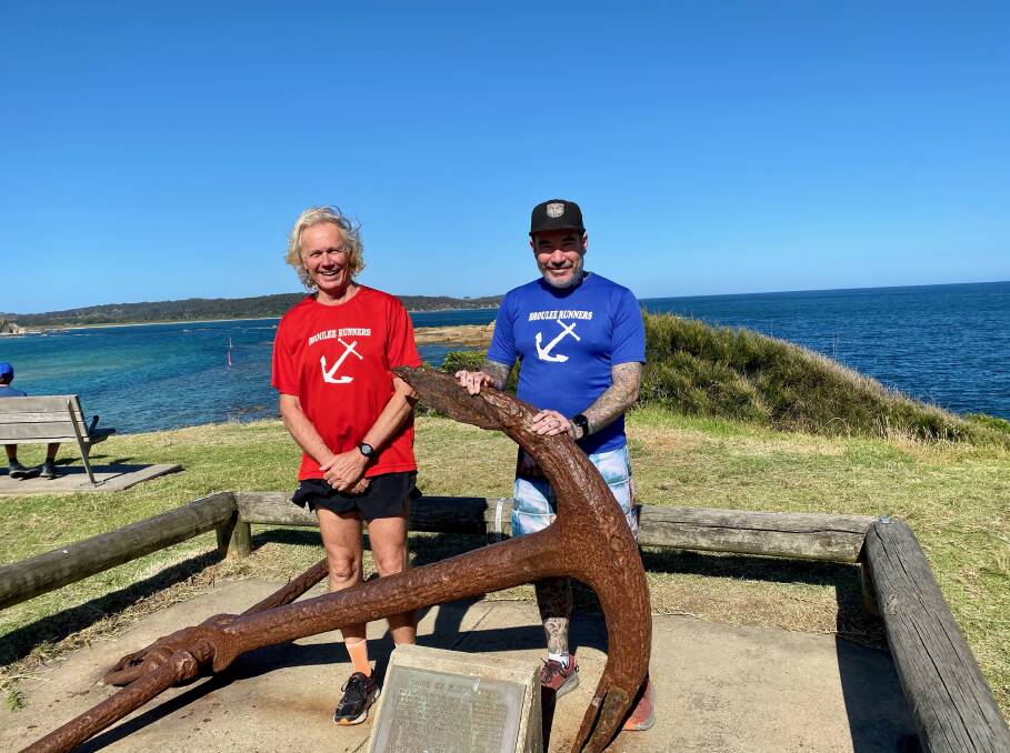 Still at it: Nev Madden and Morgan Pettit continue to support Broulee Runners and other shire running events.