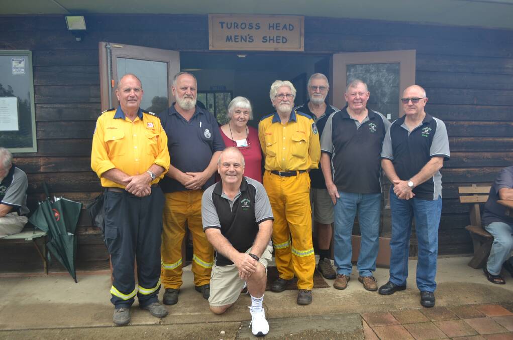 Appreciation: Members of the Tuross Head Men's Shed, Care Group, Community Garden help give back to the Rural Fire Service brigades of Nerrigundah, Tinpot and Belowra on Thursday. 