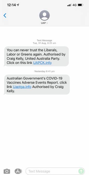 The most recent message a Eurobodalla Shire resident received was on Tuesday evening, September 7. 