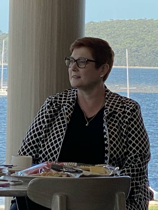 Minister Marise Payne gave a short talk on her life during COVID with all the Zoom meetings she has to attend. 