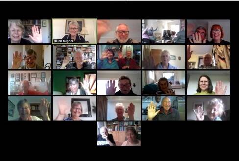ZOOM AWAY: Members of the U3A Choir sign off after another successful session on Zoom recently. 