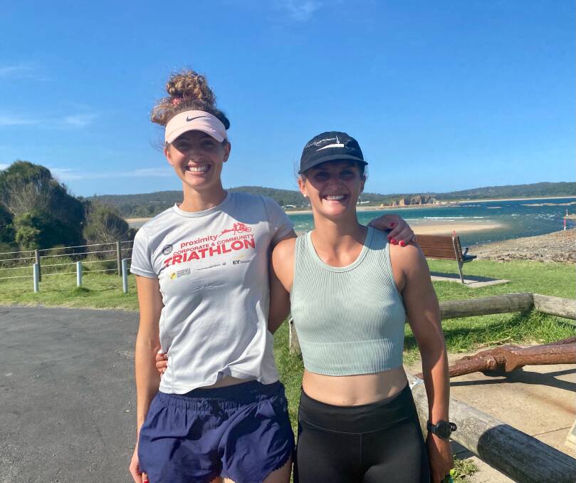 Back at it: Champions sisters Penny and Katie Slater of the Broulee Runners group. 