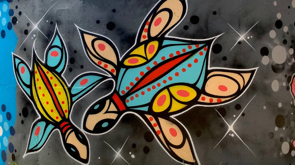 Merrimans Local Aboriginal Land Council used Eurobodalla Councils 2020 NAIDOC Week grant to put towards a Wallaga Lake community mural, which was a joint project with Bega Valley Shire Council, Mumbulla Foundation and Youth Opportunities Red Cross.