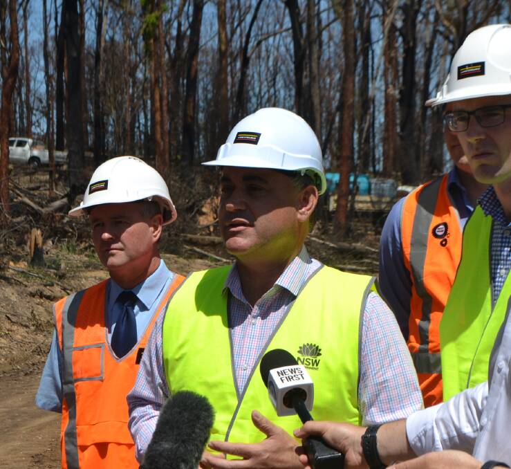 NSW Deputy Premier John Barilaro at Mogo on Thursday. 