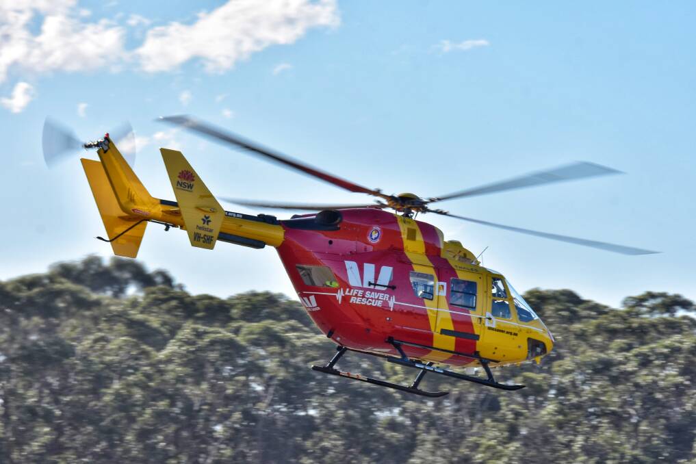 The Westpac Rescue Helicopter Lifesaver 23 located the yacht on the Clyde River, Batemans Bay. Image: SLSNSW. 