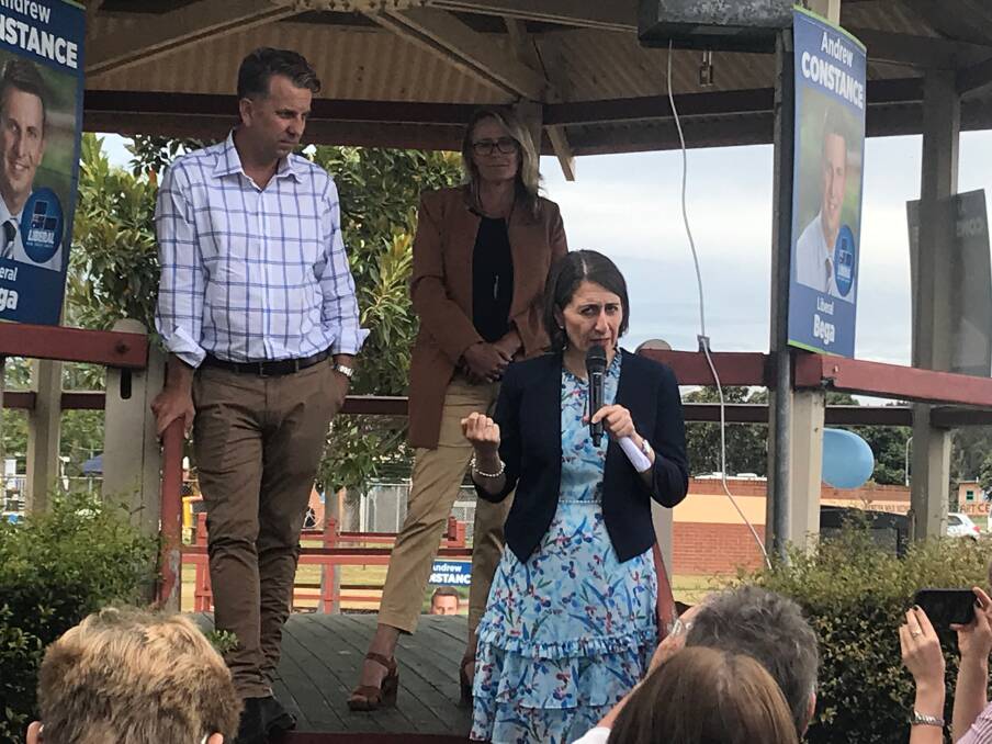 Andrew Constance's election campaign launch at Moruya, Wednesday, March 6. 
