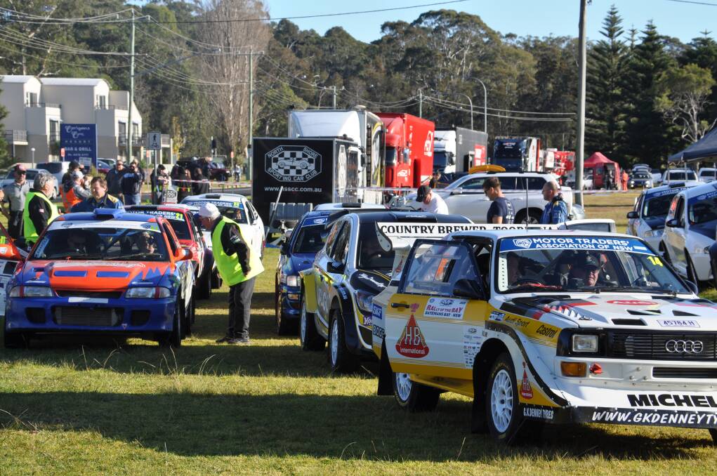 The service park at Batehaven during last year's Rally of the Bay. 