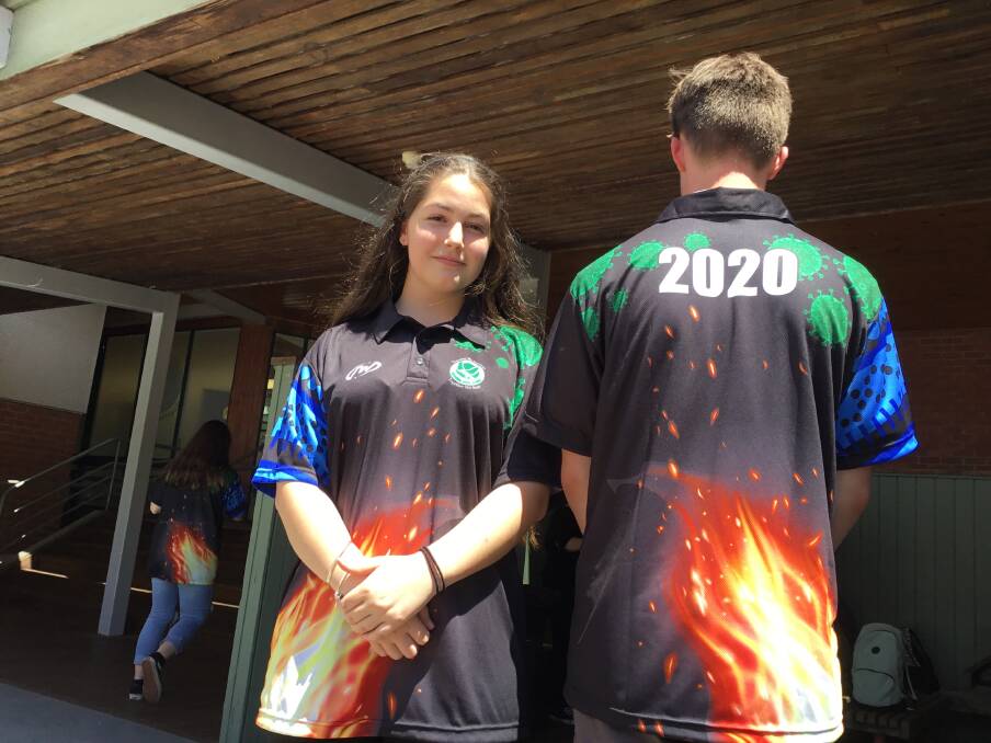 Narooma High's winning shirt design marks the eventful year of 2020. 