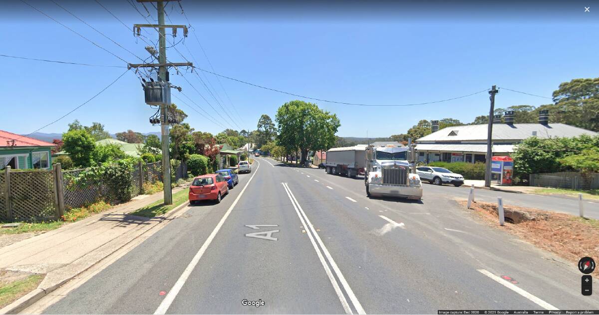 Looking south on the Princes Highway at Bodalla. Image: Google Maps.