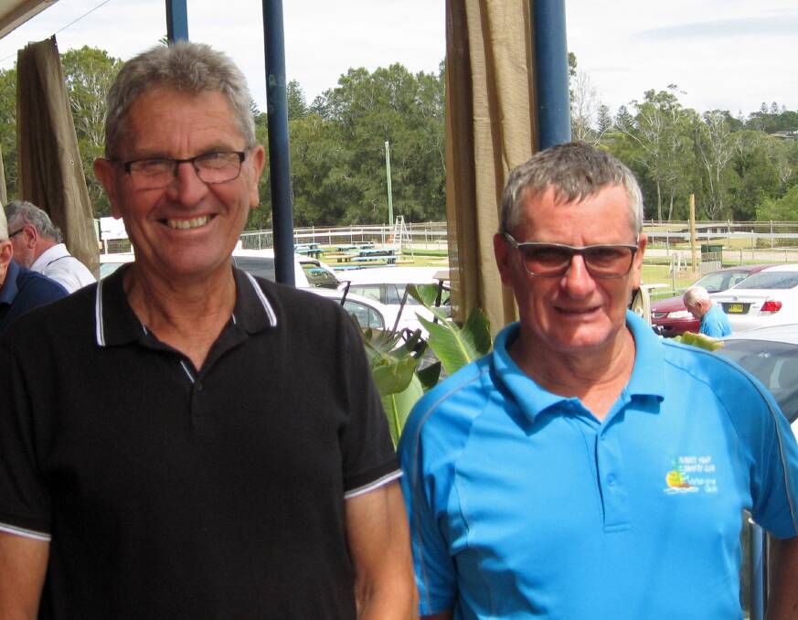Tuross Head vets golf winners on the day Ross Davidson and Neil Mather.