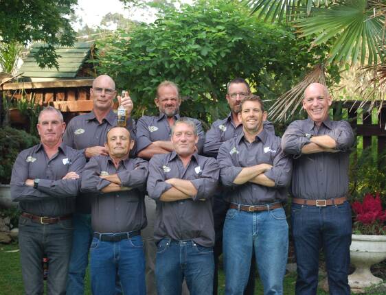 GREAT MEMORIES: Yeppoon Surf Life Saving Club crew for the George Bass in 2016. The late Keno is pictured at centre front. 