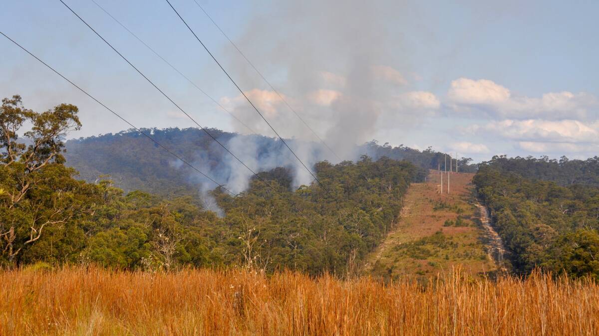 Drone ignites grid points in the Benandarah State Forest, north of Batemans Bay recently. 