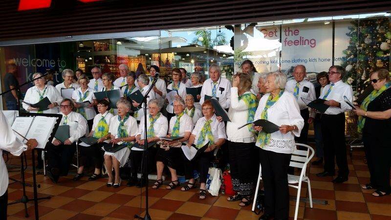 BEFORE: The U3A Choir at Stocklands Batemans Bay before COVID-19 restrictions. 