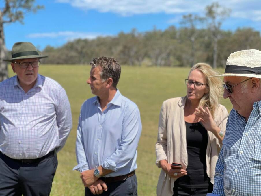 Dr Michael Holland, Bega MP Andrew Constance, Eurobodalla Shire Mayor Liz Innes and Southern NSW Local Health District board member Russell Schneider.
