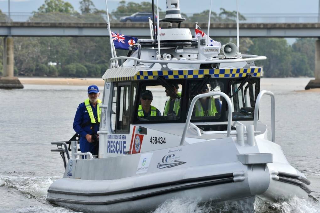 New asset: Marine Rescue volunteers welcome the newest addition to their fleet - the Tuross 21.