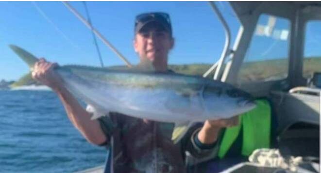 Narooma teenager Nick was out fishing when the freak accident happened only 500 metres off the coast. Image: Supplied. 