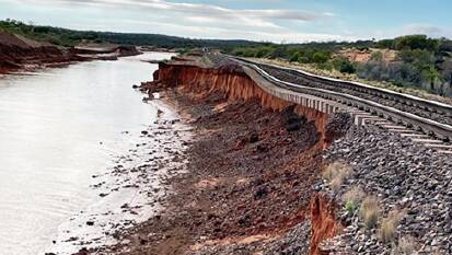 Just some of the damage discovered by work crews trying to restore rail links between the east coast to Perth and Darwin. Picture: ARTC.
