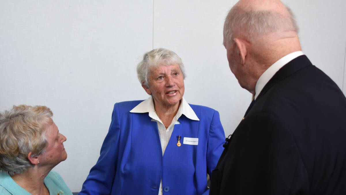 VICE REGAL: Former Gilmore MP, now Shoalhaven councillor meets Governor General Sir Peter Cosgrove in Nowra on Wednesday. Photo: Robert Crawford
