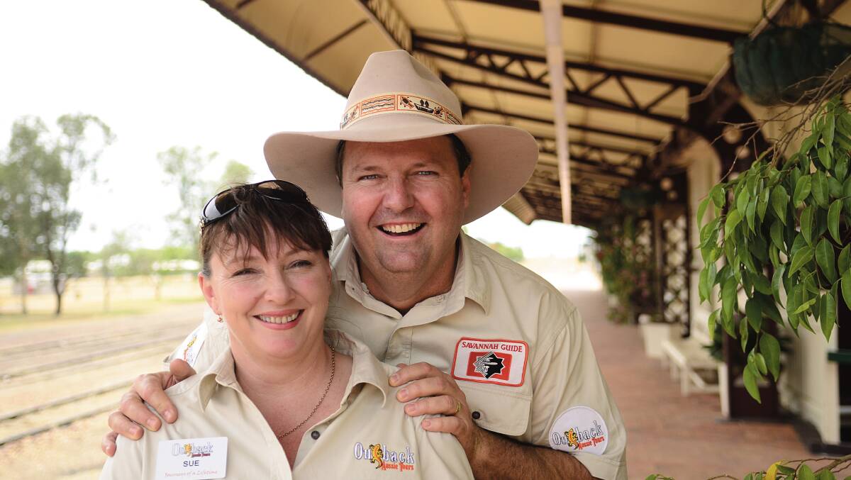 Sue and Alan Smith of Aussie Outback Tours at Longreach, who say they have plenty of experience from 30-plus years of tourist transportation, of containing infectious disease outbreaks on buses.