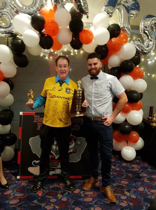 PROUD FACES: Club person of the year Terry Cantwell, and best and fairest and players player Ashley Kenny.