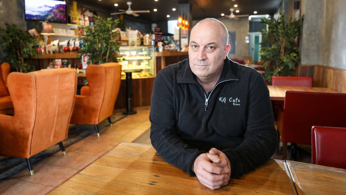 Darren Ormsby, owner of KG Cafe in Kiama, blames JobSeeker for the latest challenge facing the hospitality industry. Picture by Adam McLean