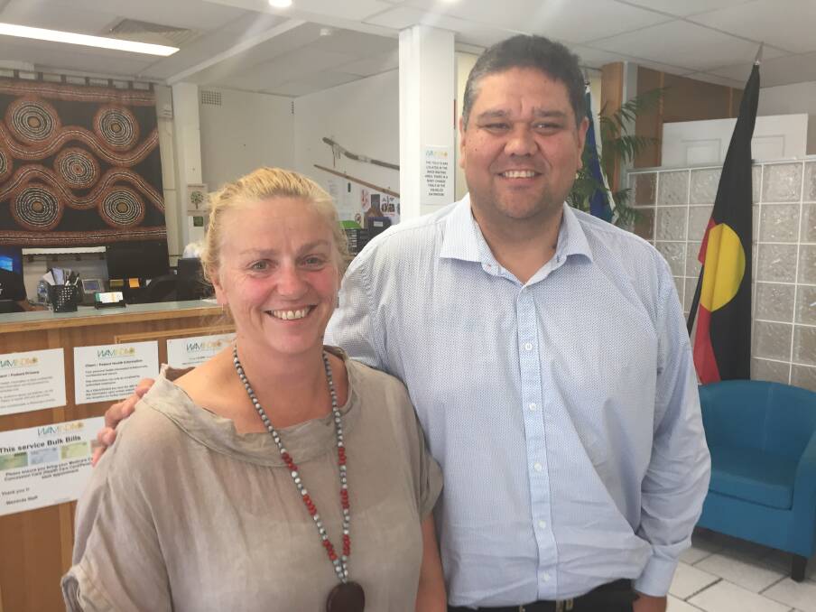Waminda CEO Faye Worner and Illawarra Aboriginal Medical Service CEO Caine Ellis. 