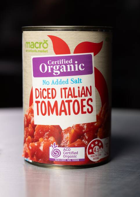 Macro Diced Italian Tomatoes. Picture by Elesa Kurtz