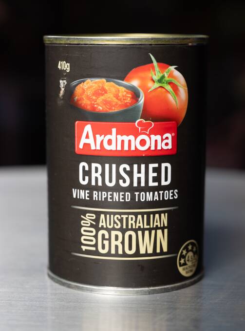Ardmona Crushed Vine Ripened Tomatoes. Picture by Elesa Kurtz
