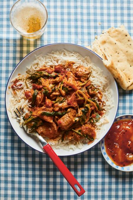Lamb and spinach curry. Picture by Mowie Kay