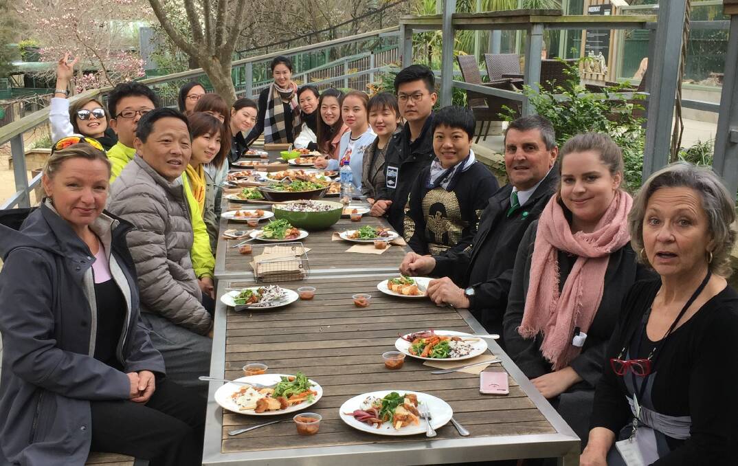 CORROBOREE ASIA: Visiting tourism specialists - who actively sell Australia as a preferred long-haul destination to Asian travellers - at lunch during their Eurobodalla.