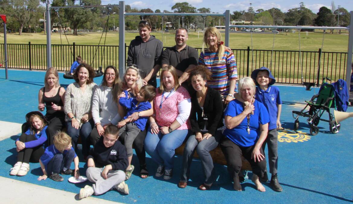 GOOD TIMES: Moruya Public School support students, teachers and parents celebrated the opening of the new all-abilities playground at Gundary Oval, in Moruya.