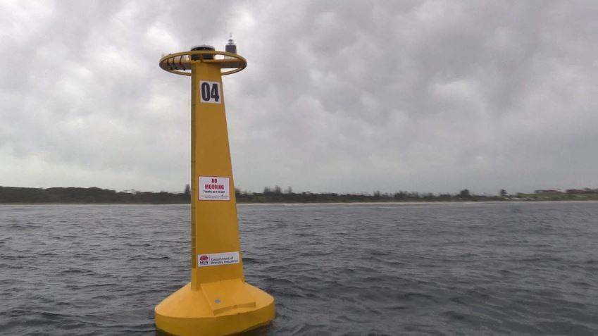 LISTENING IN: The NSW Department of Primary Industries has deployed 20 shark listening stations. The bright-yellow buoys detect tagged sharks within 500 meters and send an alert to Twitter.