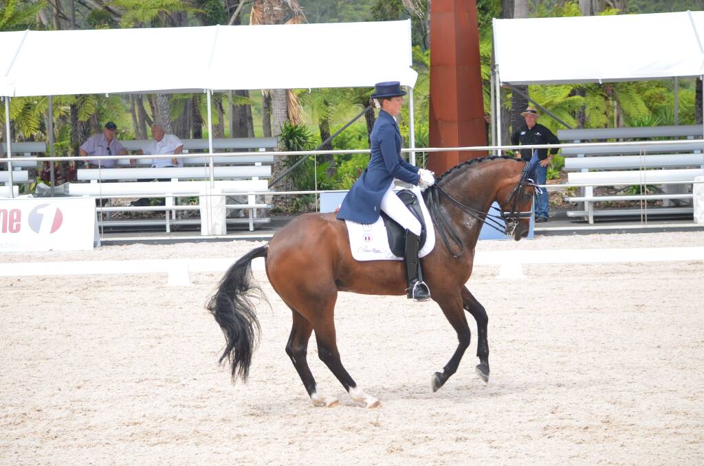 Gitte Donvig took second place in the CDI, riding the beautiful Sancette.