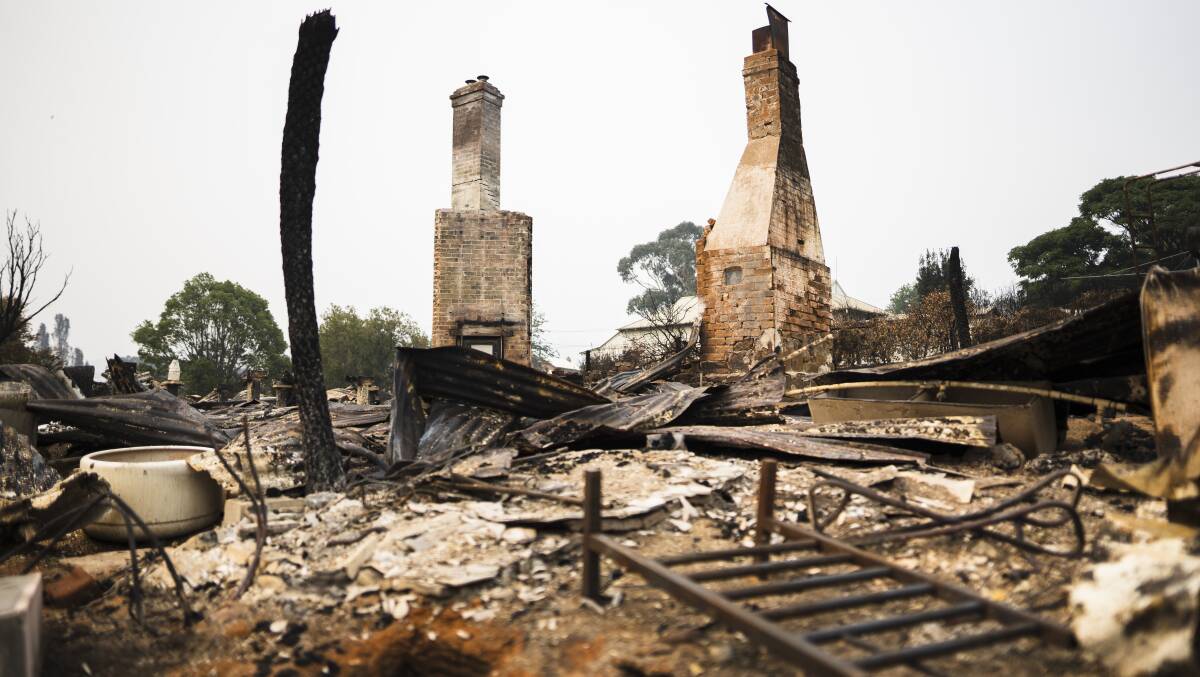 DECIMATED: A house near Cobargo destroyed in the New Year's Eve fire. Picture: Dion Georgopoulos