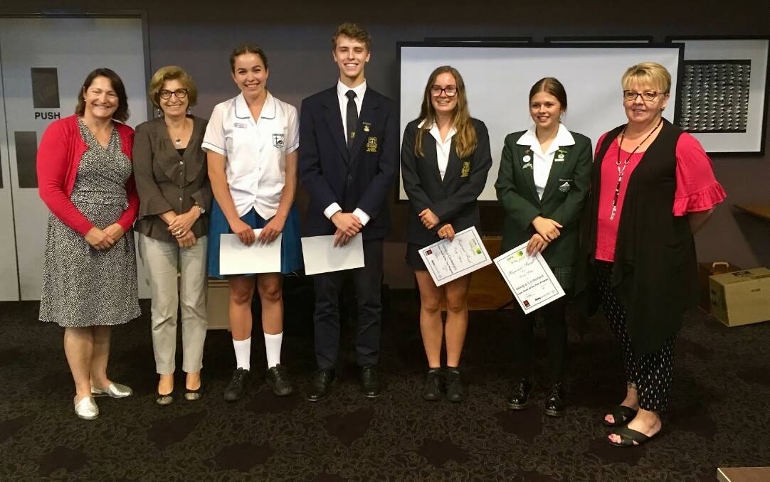 STAR STUDENT: Elodie de Rover (left) will compete for the Lions Youth of the Year state title at Bankstown on April 14. Pictured here after her win at regionals in Bomaderry.