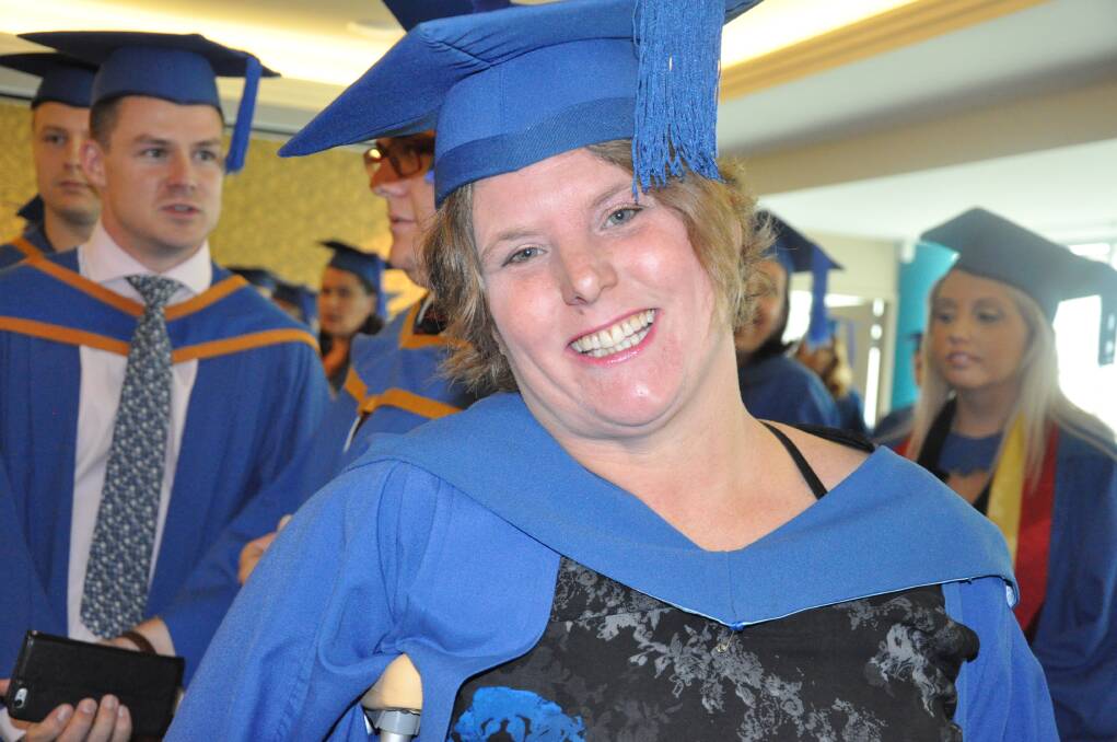 STEPPING OUT: Kerrianne McGahey was part of the first cohort of nurses to graduate from the University of Wollongong's Batemans Bay campus on Thursday.