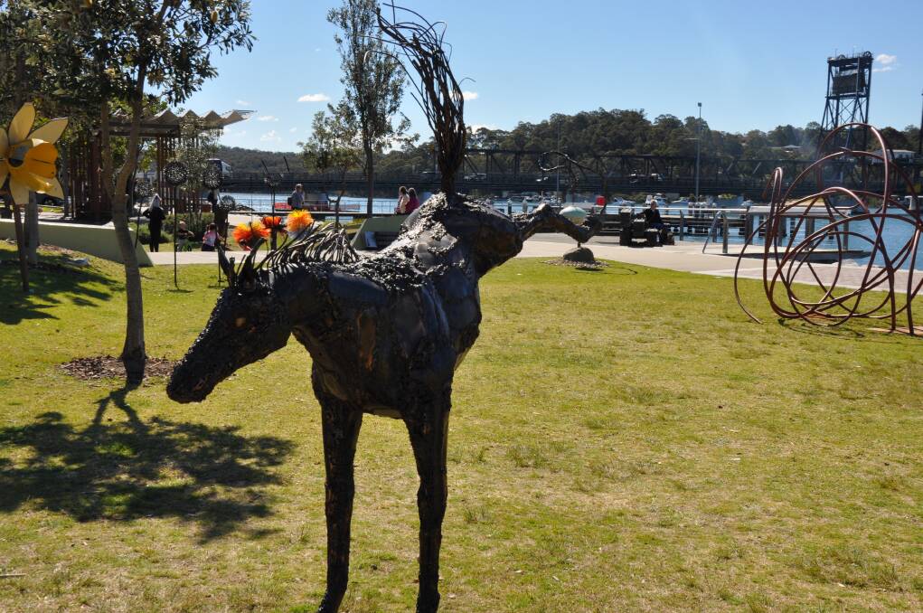 SCULPTURE SHOW: This year's Sculpture on Clyde outdoor sculpture walk will be held at Willinga Park, Bawley Point. Pictured, sculptures at last year's inaugural outdoor sculpture walk in Batemans Bay.