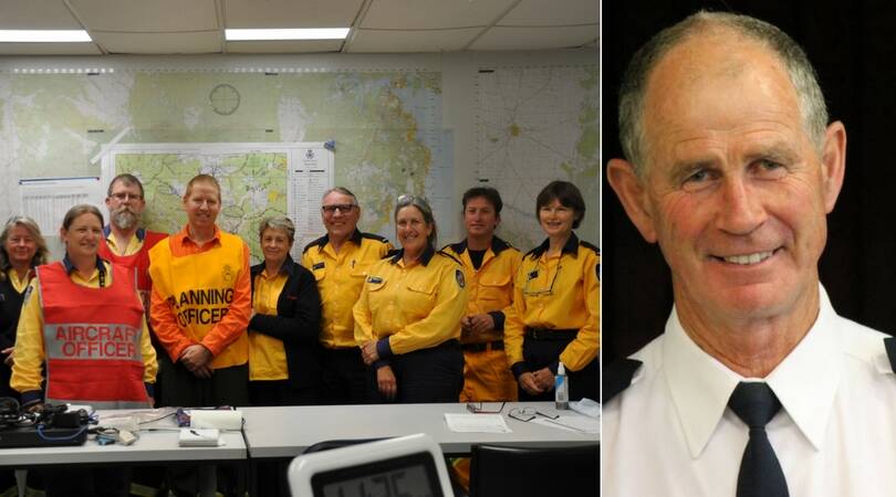 DUNNS CK BLAZE: The RFS is urging landholders to be careful with fire after an old pile burn sparked the Dunns Creek blaze on Wednesday. Left- Eurobodalla Fire Control. Right- Far South Coast RFS Manager John Cullen.