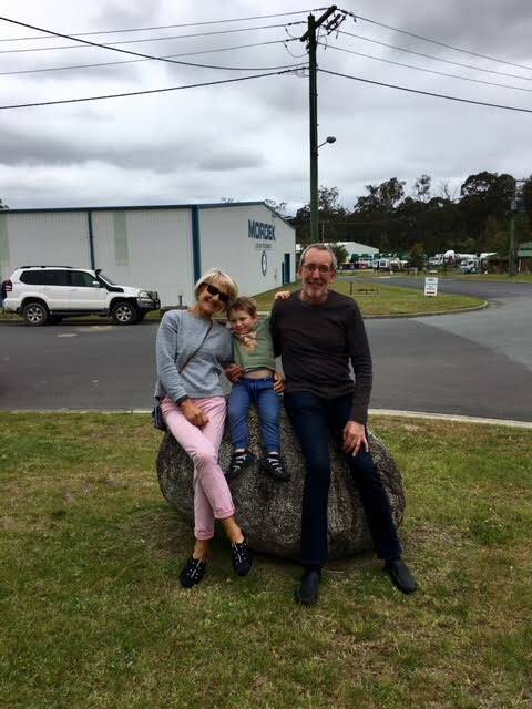 BELOVED POPPY: Dr Steve Murray and wife Christina with grandson Cooper.