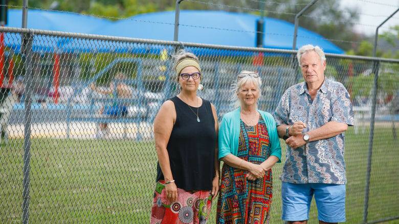 STILL FIGHTING: Fight for Batemans Bay's 50m Pool campaigners Maureen Searson, Coral Anderson and Peter Coggan will continue to lobby for an indoor 50m swimming facility in the Bay. Photo: Sitthixay Ditthavong.