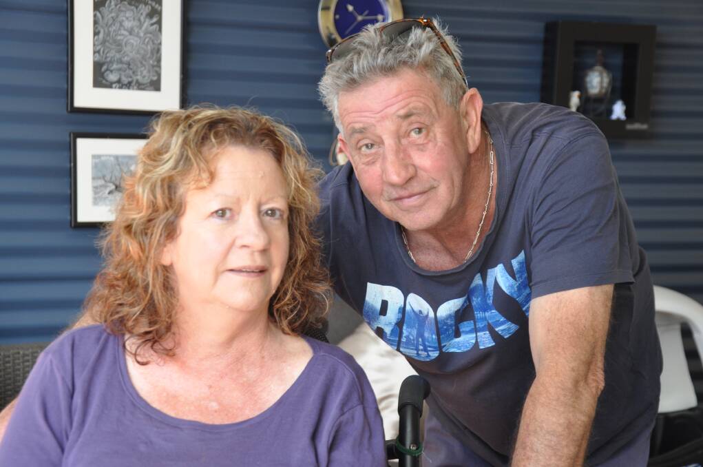 SPEAKING OUT: Surfside's Sharon and Phil Penman led the first Walk to Defeat Motor Neurone Disease in Batemans Bay on Sunday.