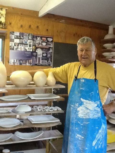 POTTING: Ted Watson will hold an open day at his Surf Beach pottery studio this weekend.