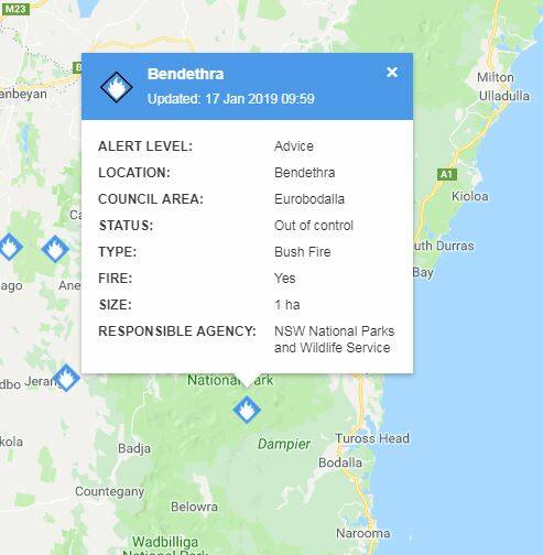 DEUA FIRE: NPWS and Forestry crews are fighting a fire in the Deua National Park at Bendethra on Thursday, January 17.