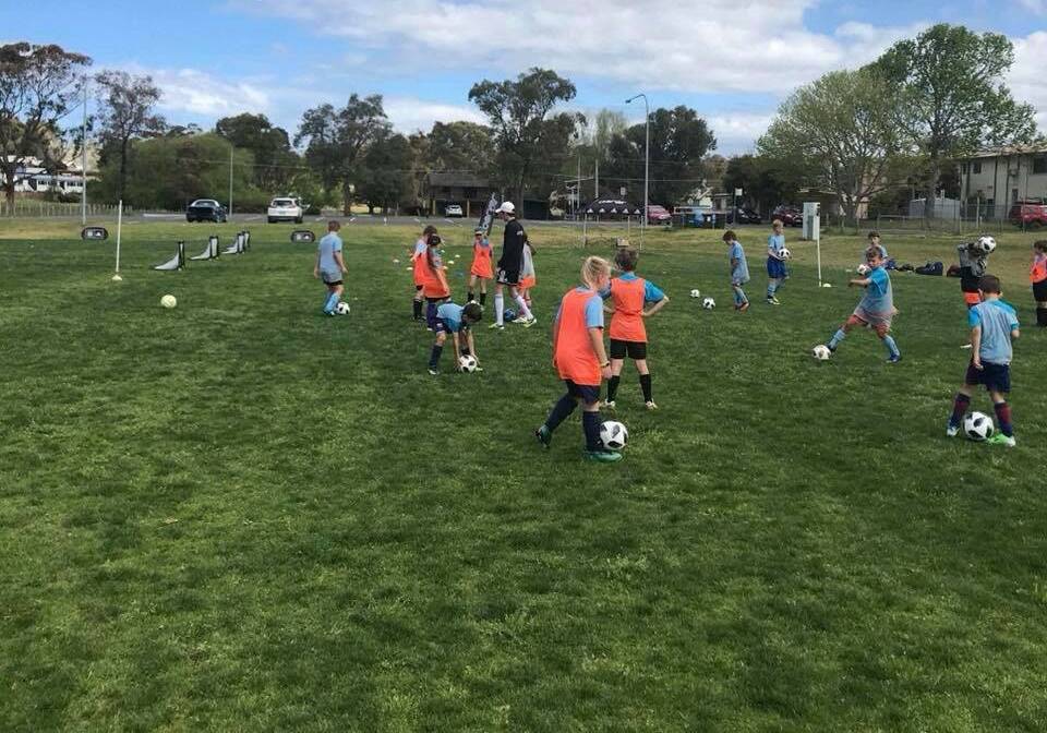 SOCCER SKILLS: The region's budding soccer stars learnt new skills at a football training camp in Moruya earlier this month.