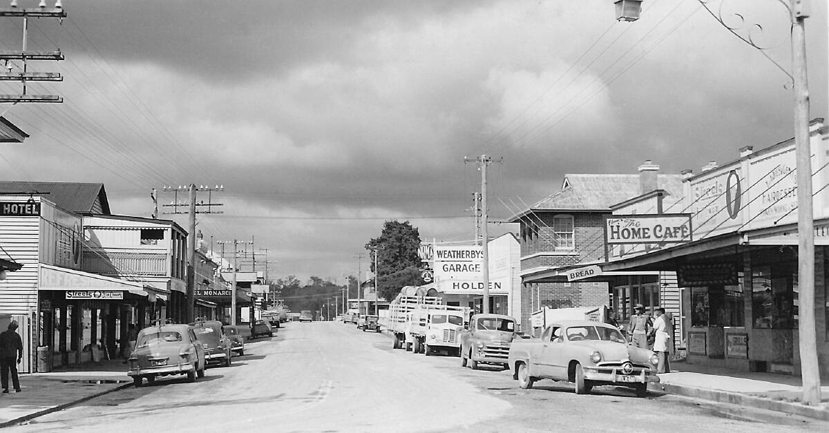 BACK IN TIME: Moruya was a very different place in the 20th Century. Pictured here is Vulcan Street, looking south.