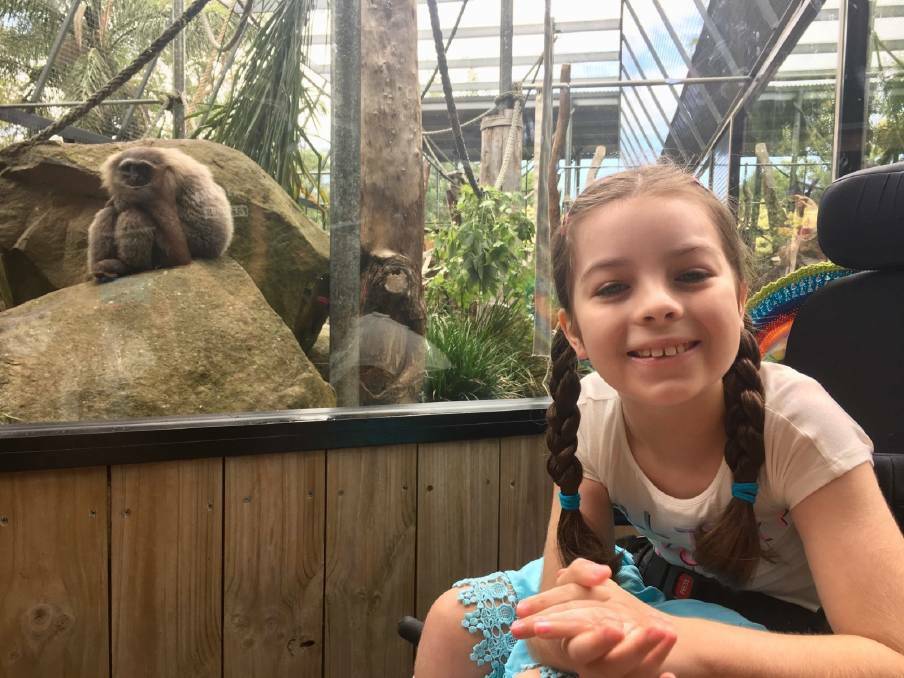 Nine-year-old Chloe Saxby of Wollongong was diagnosed with the rare Vanishing White Matter Disease five years ago.